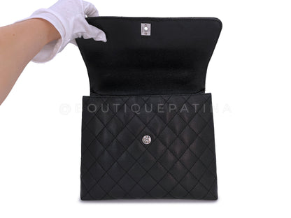 Chanel Vintage Black Caviar Kelly Flap Bag SHW