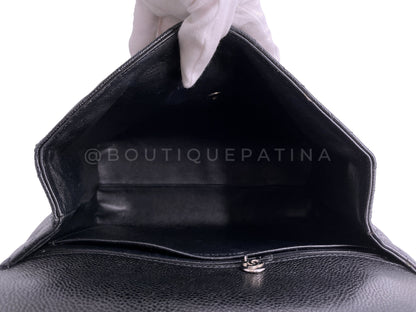 Chanel Vintage Black Caviar Kelly Flap Bag SHW