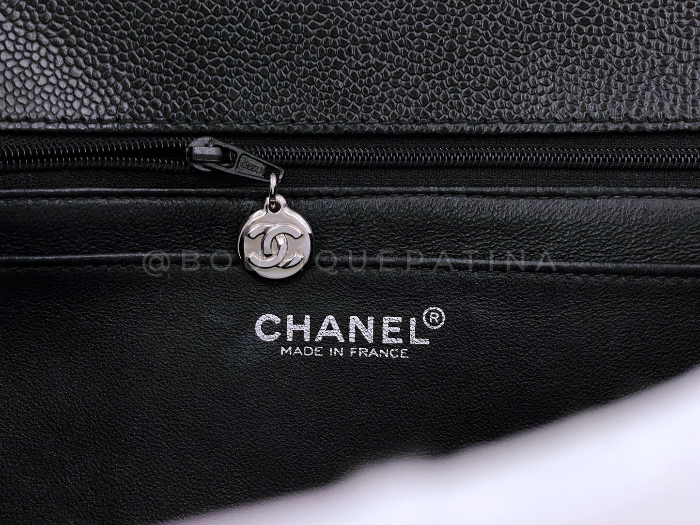 Chanel Vintage Black Caviar Kelly Flap Bag SHW