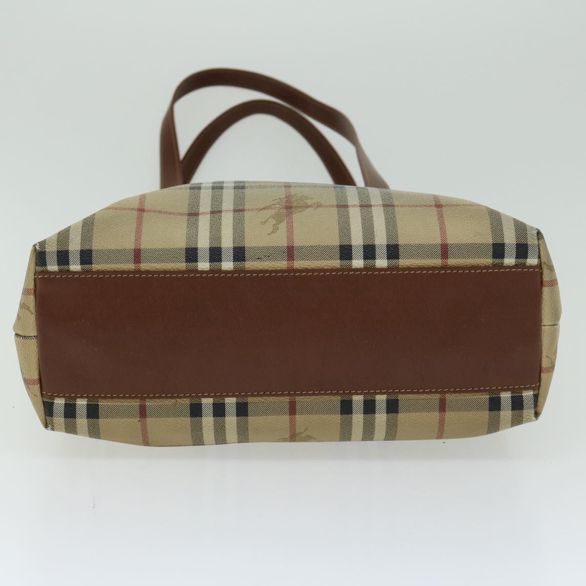 Burberry Nova Check Tote Bag PVC Beige Auth 66284