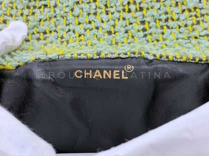 Chanel 1994 Vintage Green Tweed Duma Backpack Bag