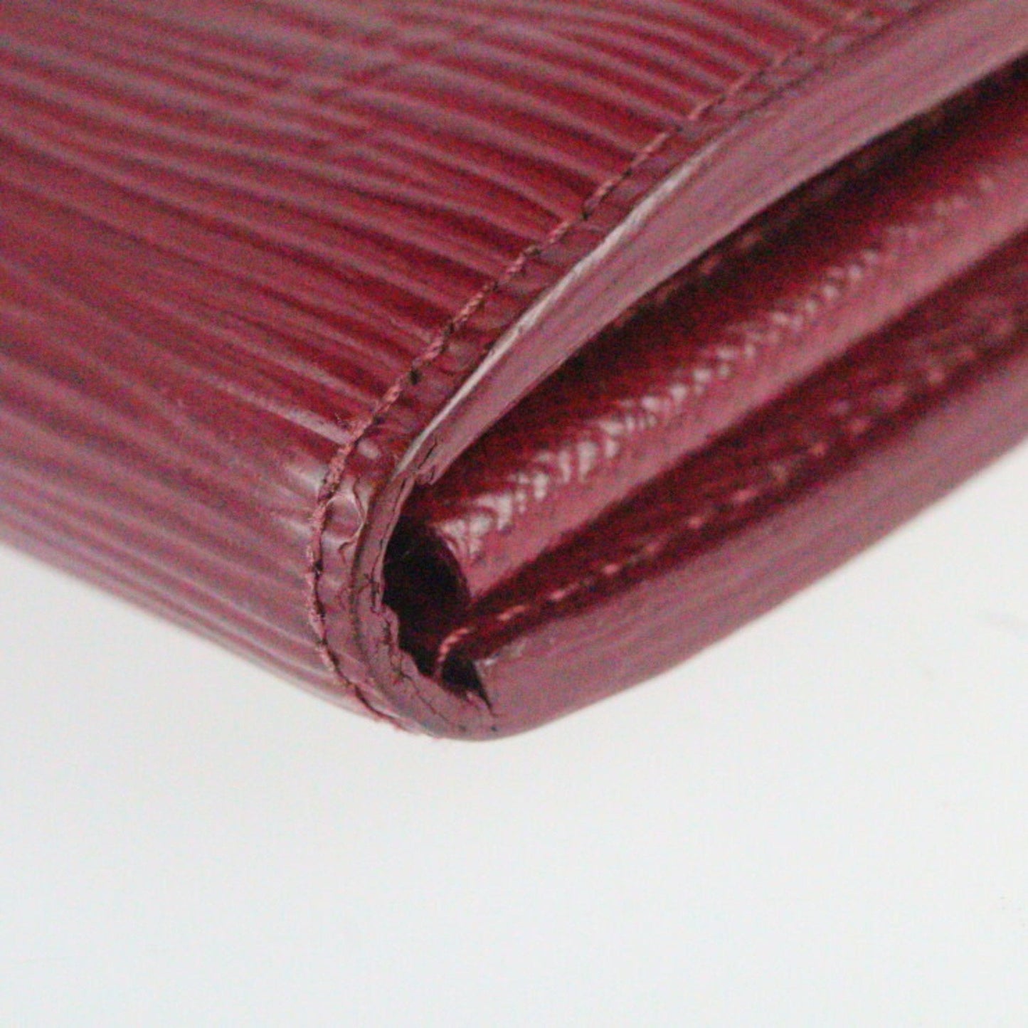 Louis Vuitton Red Leather Portefeuille Sarah wallet accessories