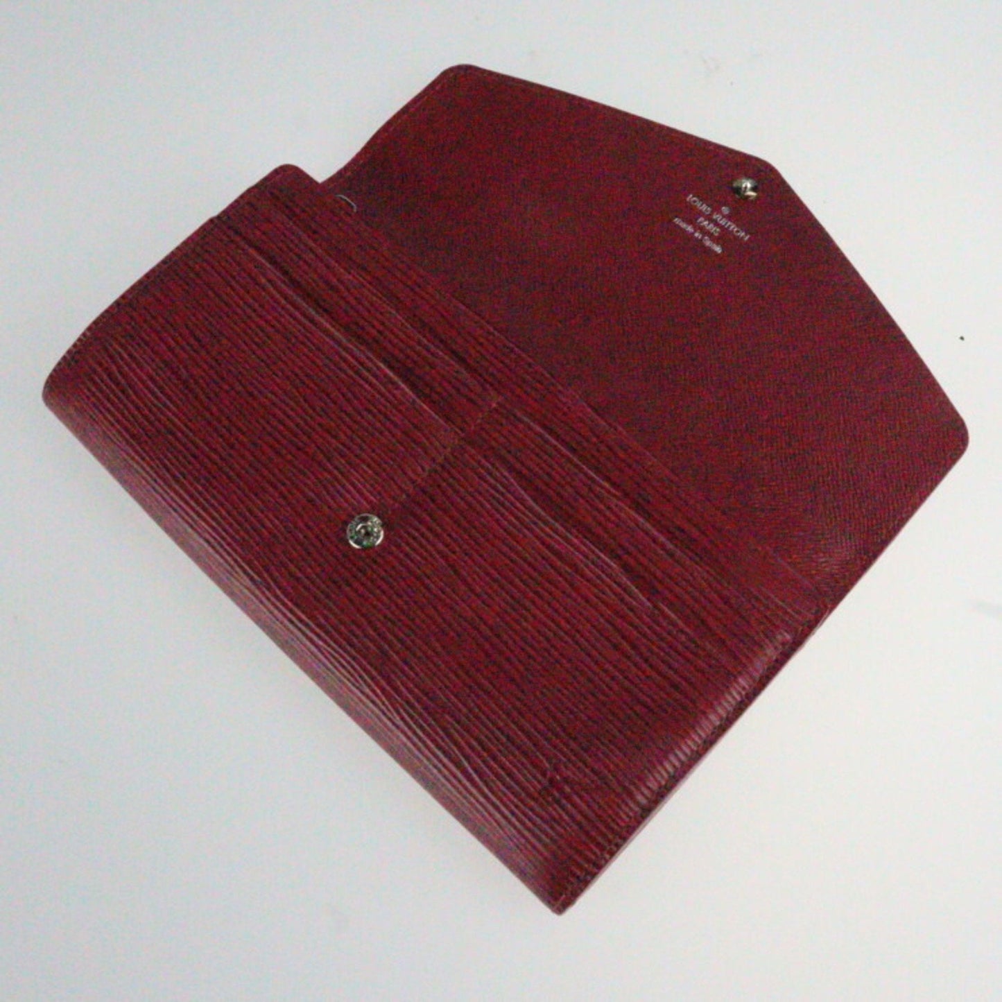 Louis Vuitton Red Leather Portefeuille Sarah wallet accessories