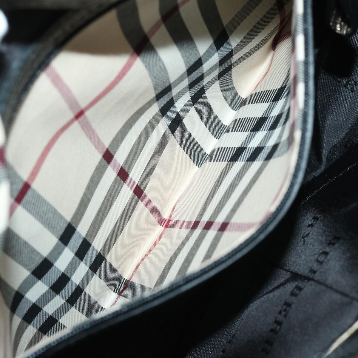 Burberry Shoulder Bag Nylon Black Auth 66638