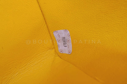 Chanel 1997 Vintage Canary Yellow Caviar Kelly Flap Parent Bag 24k GHW