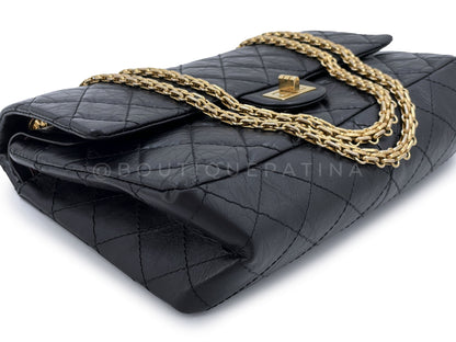 Chanel Black Aged Calfskin Reissue Medium 226 2.55 Flap Bag GHW