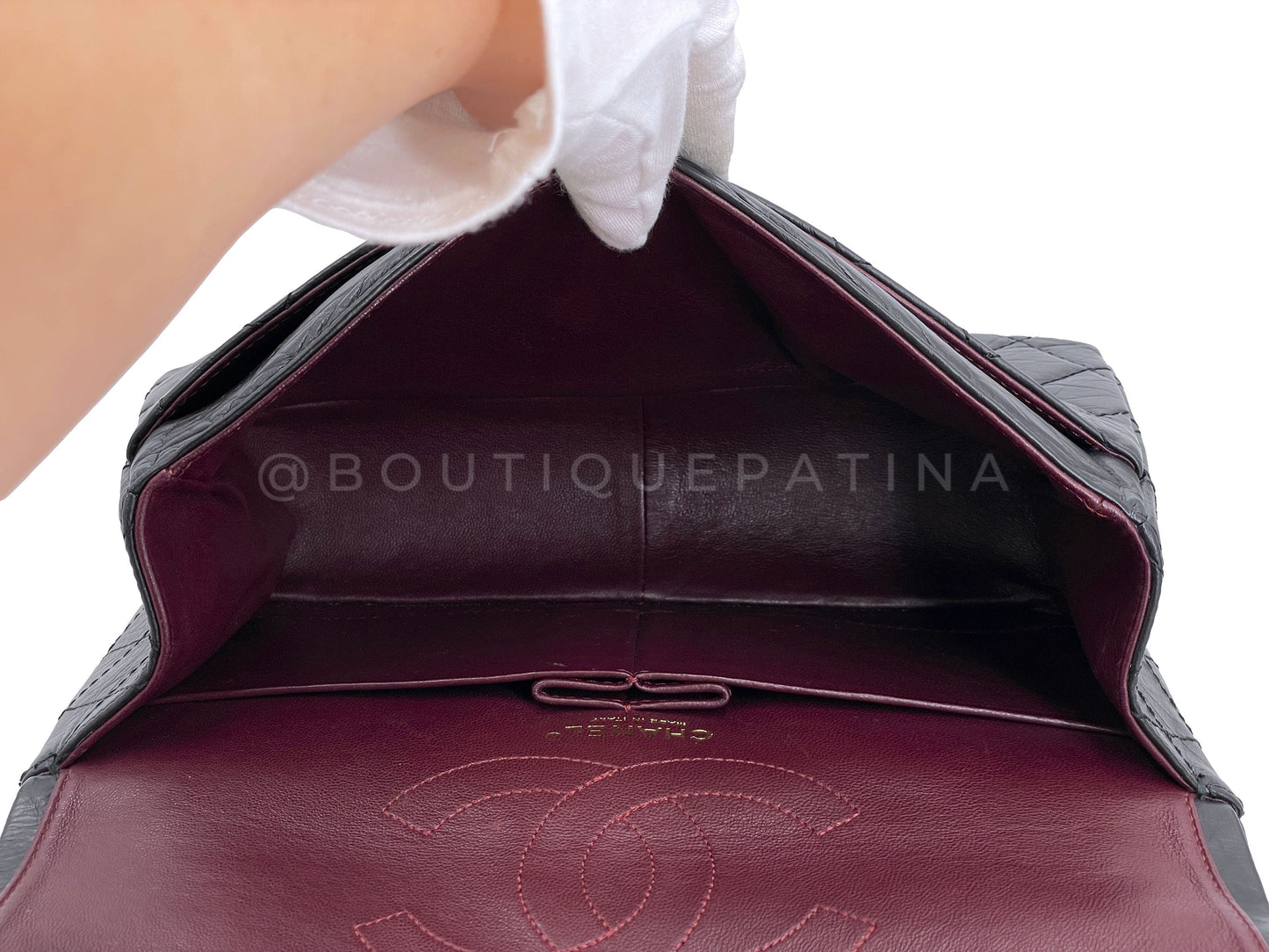 Chanel Black Aged Calfskin Reissue Medium 226 2.55 Flap Bag GHW