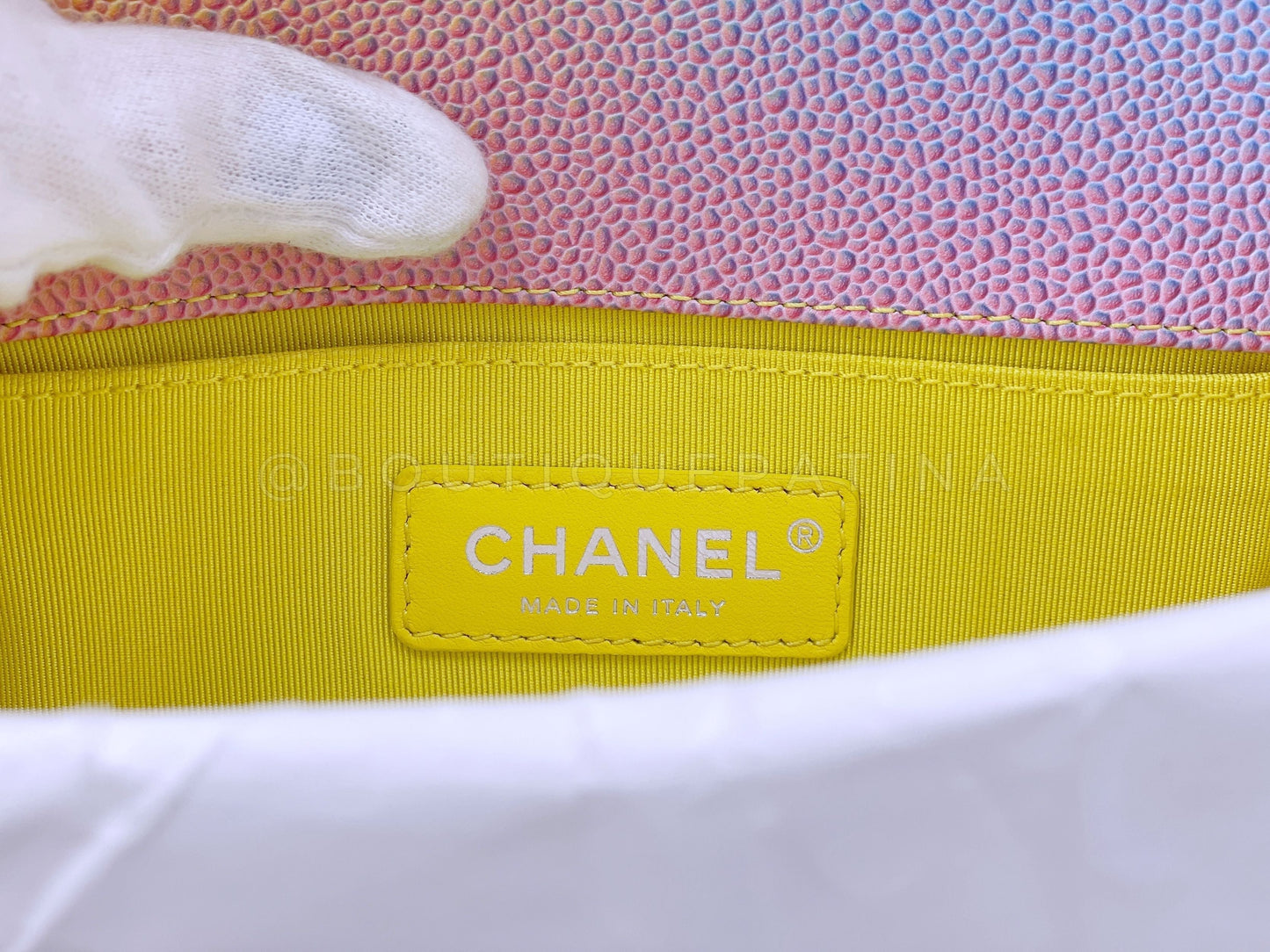 Chanel 17C Rainbow Caviar Coco Cuba Small Boy Flap Bag