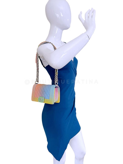 Chanel 17C Rainbow Caviar Coco Cuba Small Boy Flap Bag