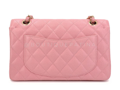 Chanel 2005 Vintage Sakura Pink Small Classic Double Flap Bag 24k GHW