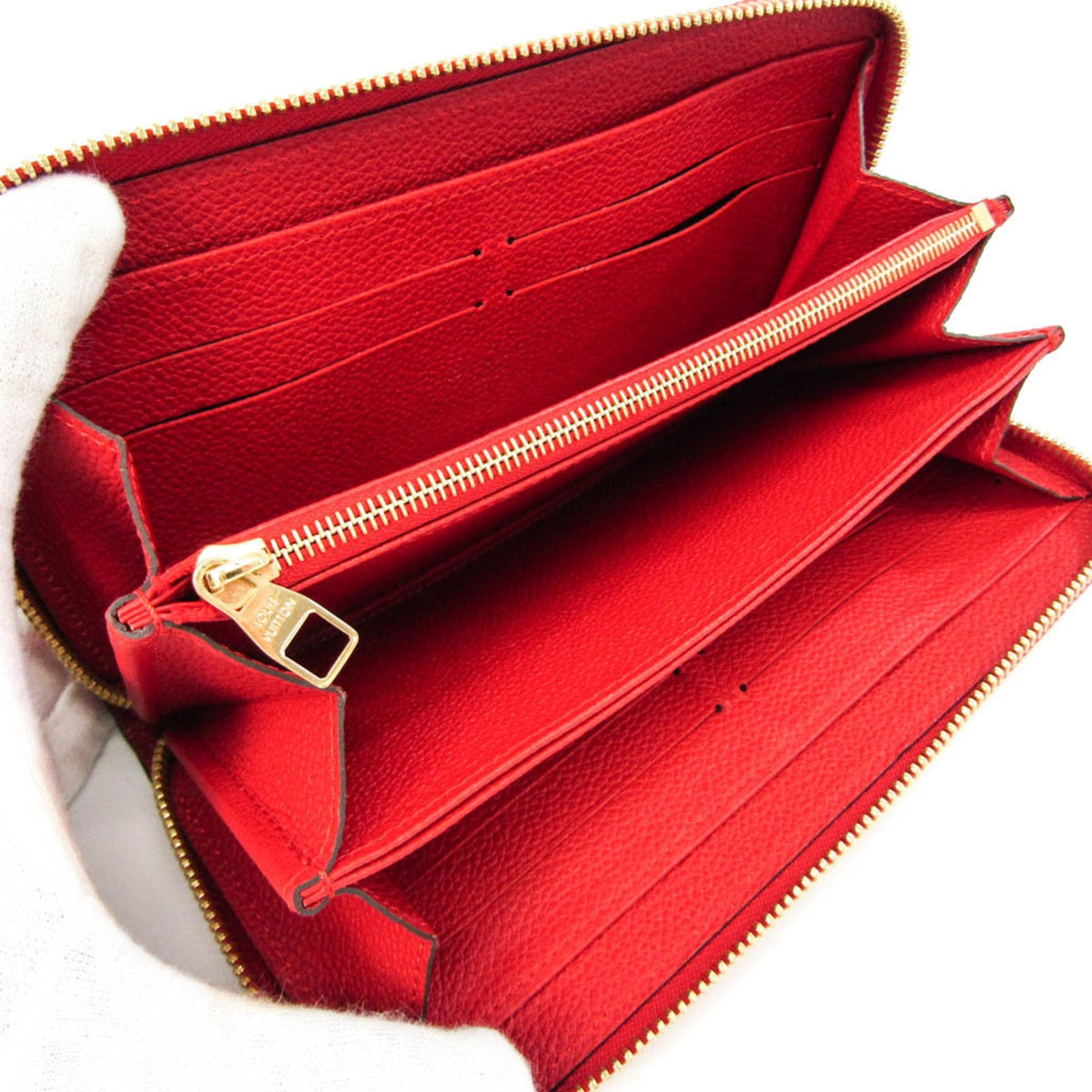Louis Vuitton Red Canvas Zippy wallet wallet accessories