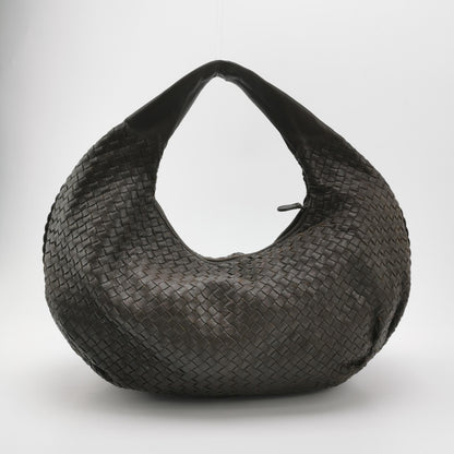 Bottega Veneta Belly Hobo Intrecciato Leather Chocolate Brown Maxi 55cm