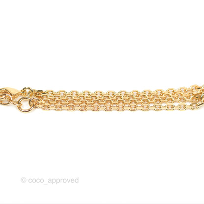 Dior Petit Star Crystal CD Charm Bracelet Gold Tone