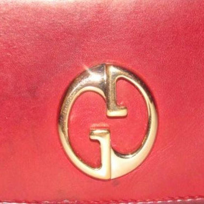 Gucci Supple Dark Red GG Leather XL Checkbook
