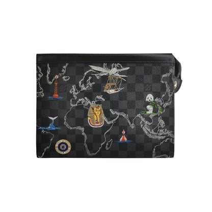 Louis Vuitton Pochette Voyage Limited Edition Medium Checkered Leather Handbag 250503781176927