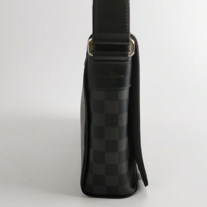 Louis Vuitton District Leather Checkerboard Flap Shoulder Bag 250501781174269