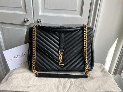 Yves Saint Laurent (YSL) Large College in Black