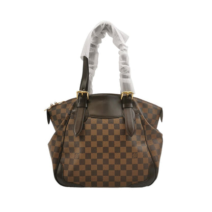 Louis Vuitton Verona Leather Checkerboard Logo Embellished Tote Shoulder Bag 250514781192823