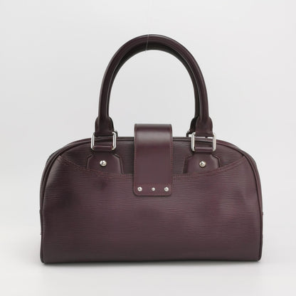 Louis Vuitton Montaigne Bag Calfskin Solid Wave Pattern Letter Logo Metal Buckle Bowling Bag Handbag 24122478995253