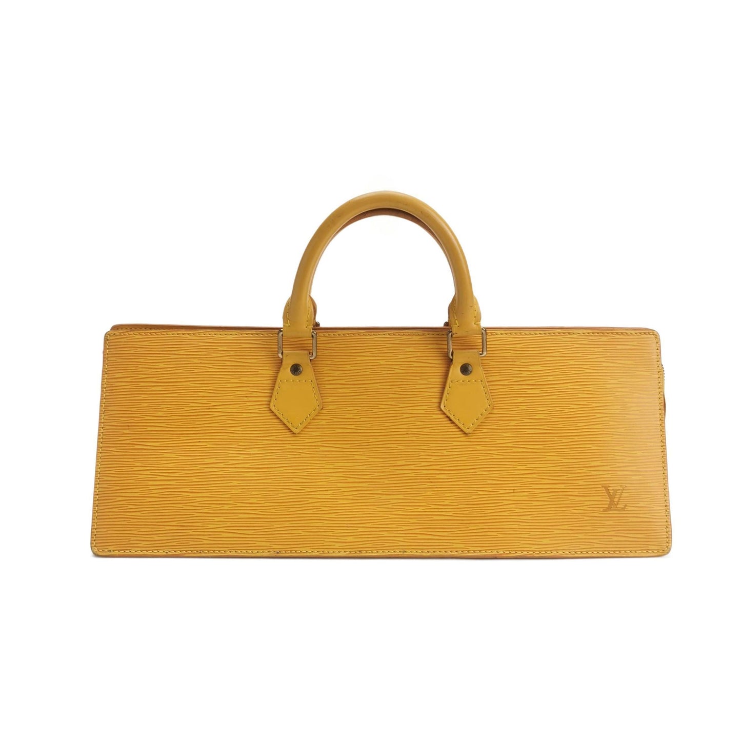Louis Vuitton Sac Triangle Leather Solid Vintage Triangle Handbag 24121278980232