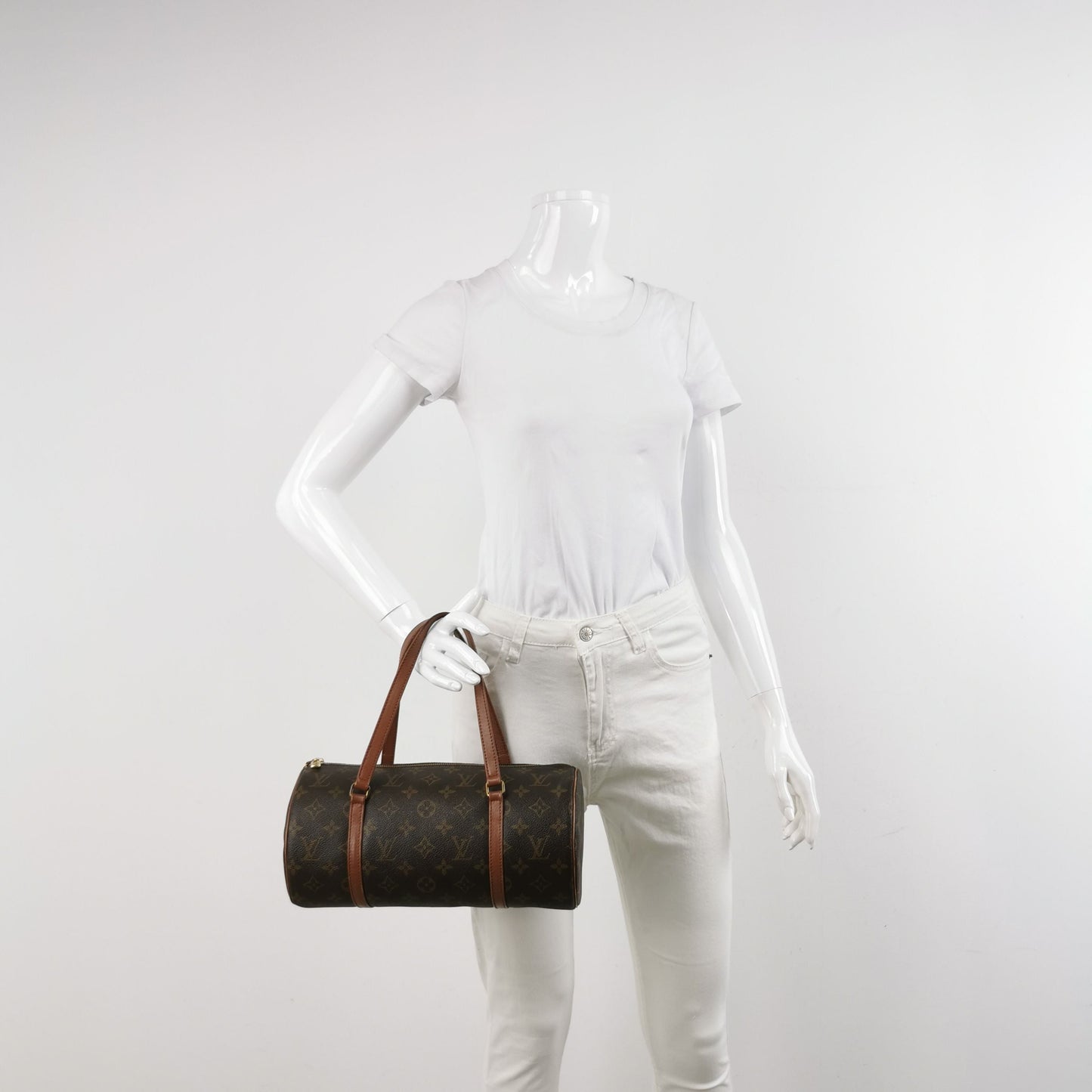 Louis Vuitton Papillon Large Monogram Print Vintage Cylinder Handbag 24120678973004