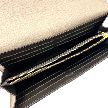 Louis Vuitton Beige Leather Portefeuille capucines wallet accessories