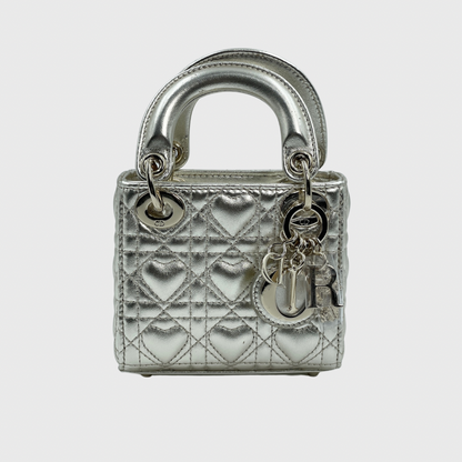 Christian Dior Lady Dior Bag Micro Lambskin Gold GHW