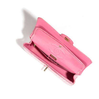 Medium Pink Double Flap Bag