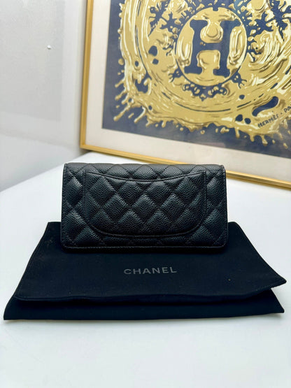 Preloved chanel wallet black 109960