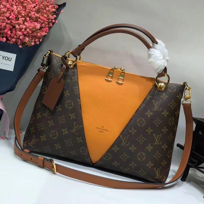 Louis Vuitton V Tote MM Monogram Safran