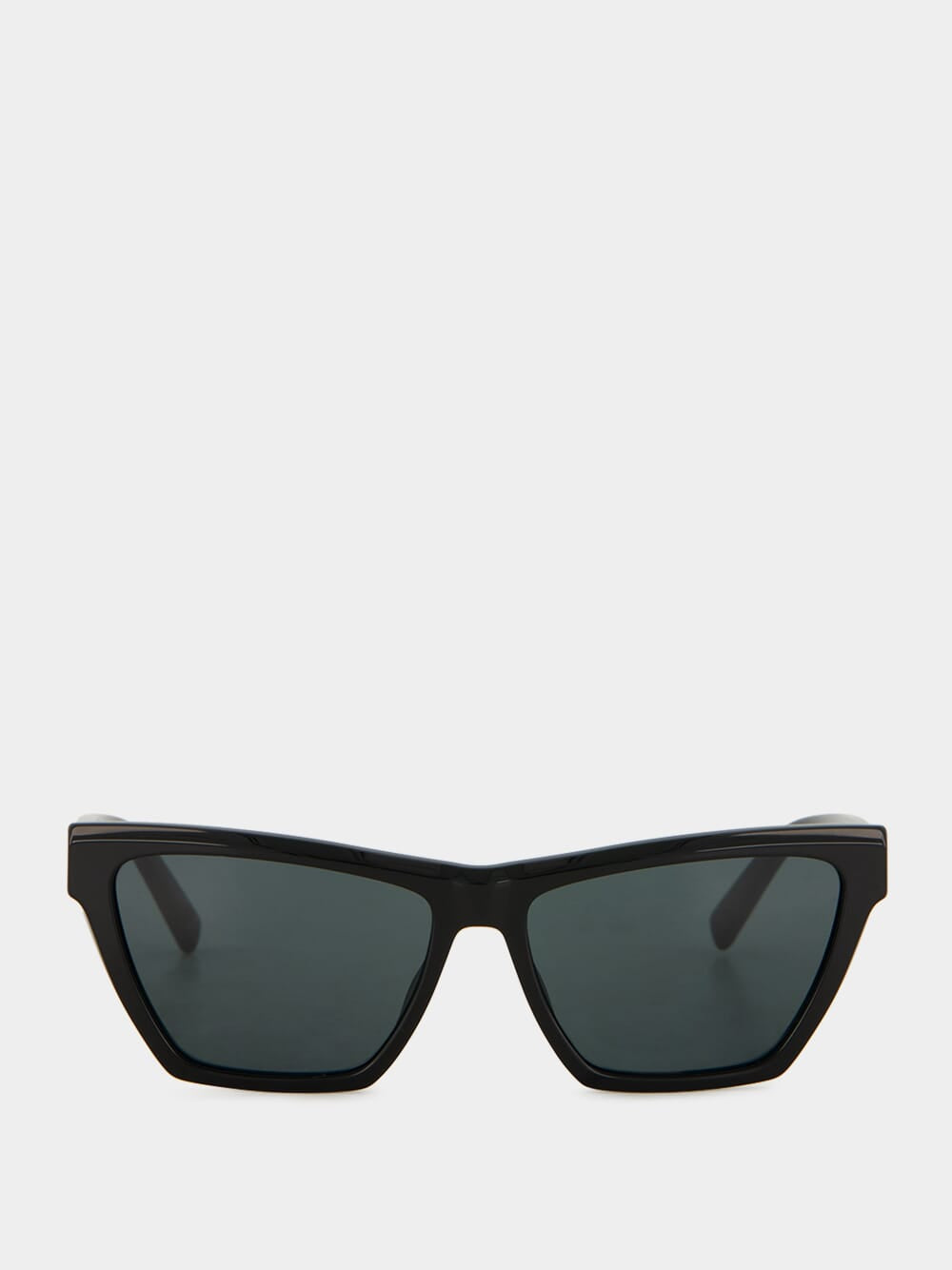 Black Rectangular Cat-Eye Sunglasses