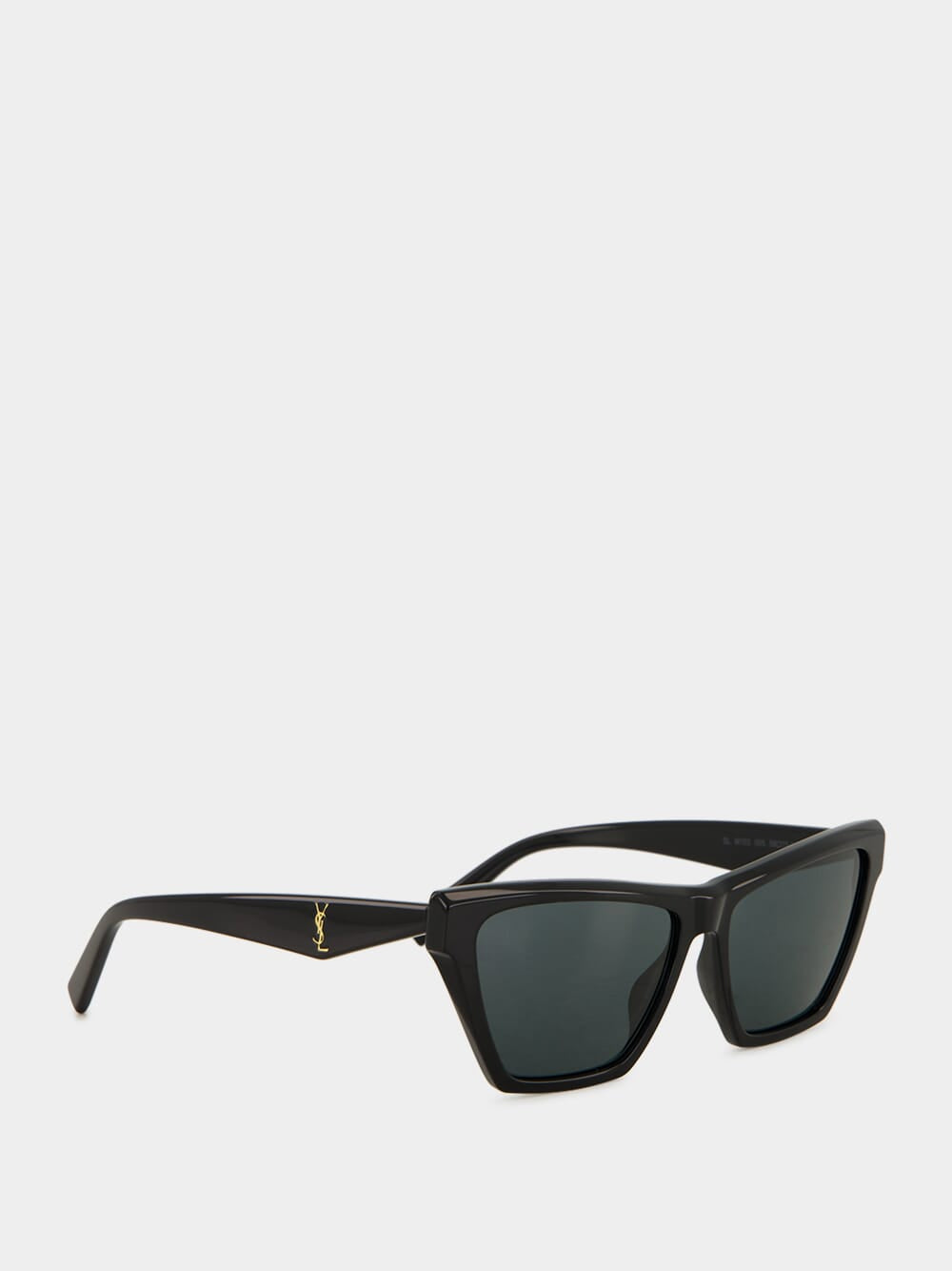 Black Rectangular Cat-Eye Sunglasses