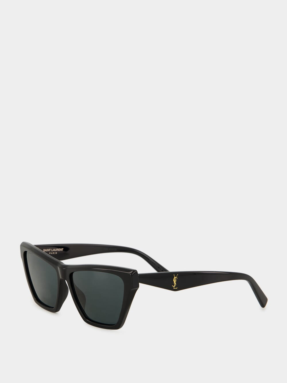 Black Rectangular Cat-Eye Sunglasses