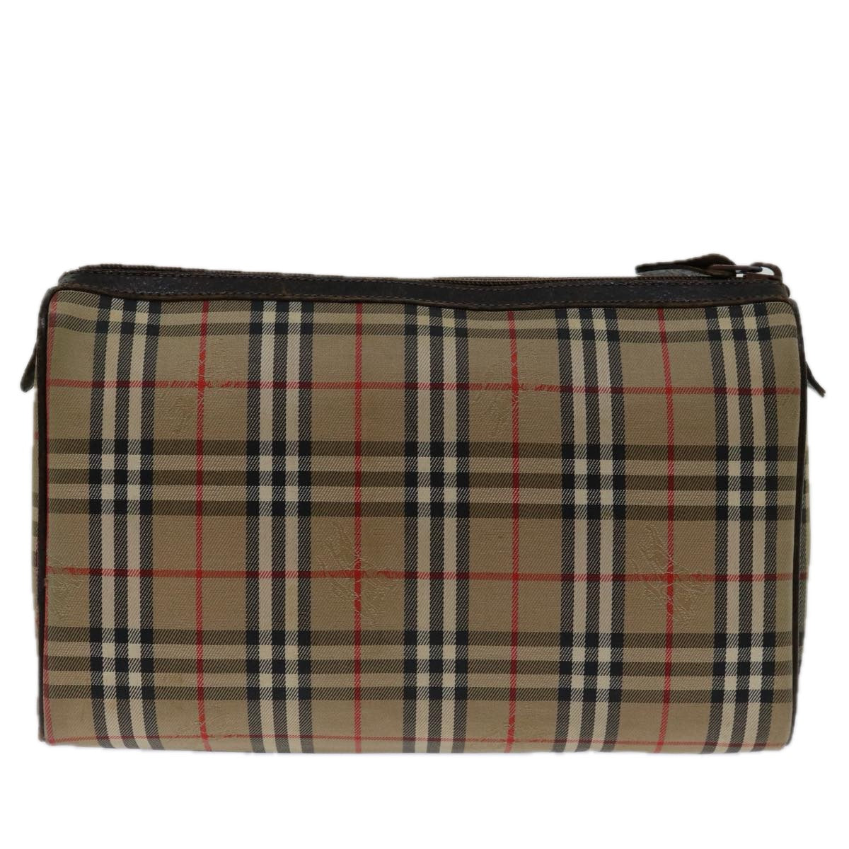 BurberrySs Nova Check Clutch Bag Canvas Beige Auth 69517