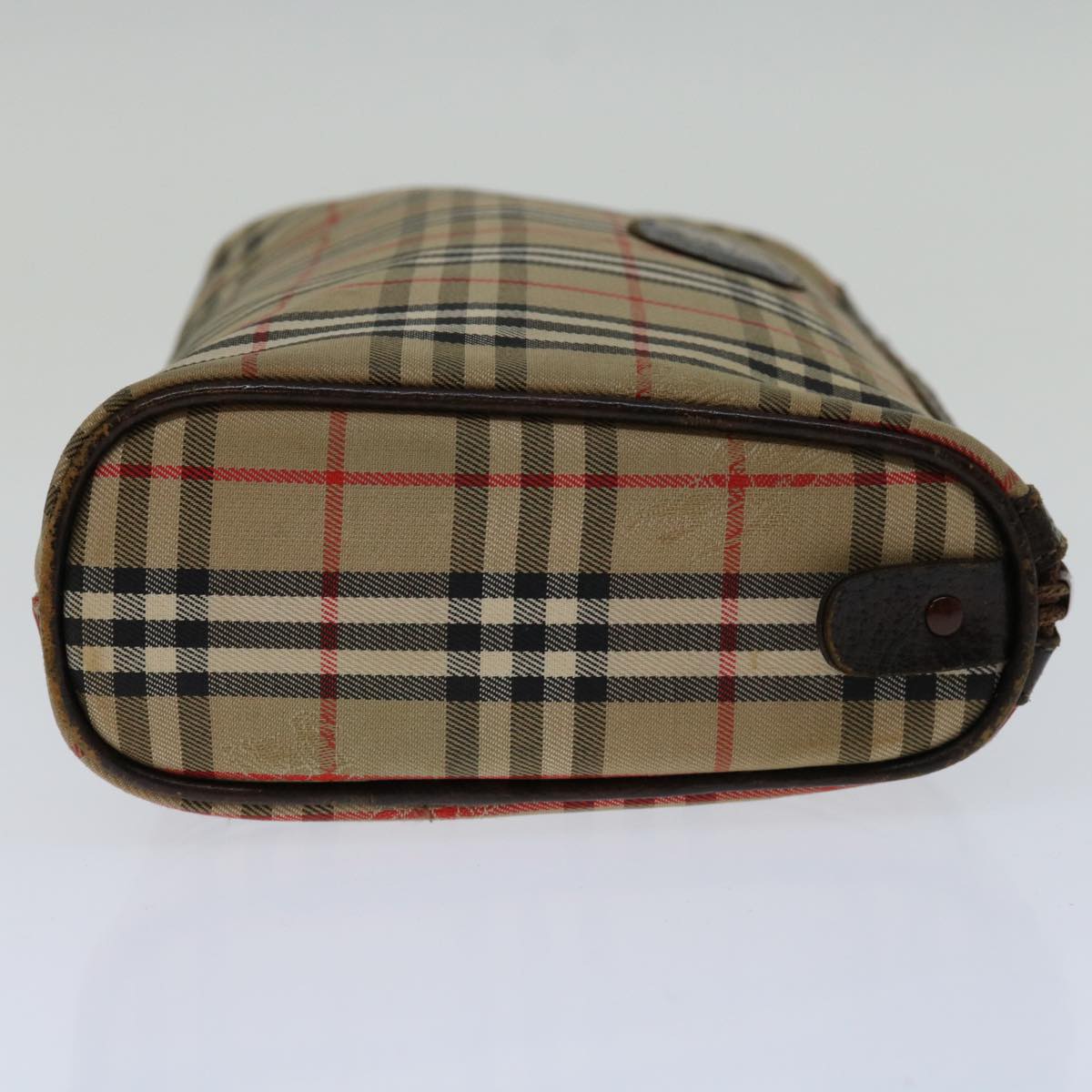 BurberrySs Nova Check Clutch Bag Canvas Beige Auth 69517