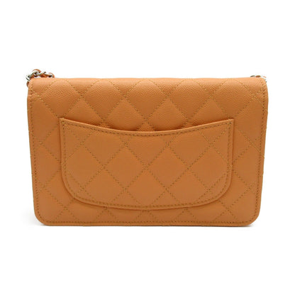 Chanel Chain Wallet Chain Wallet Bag Caviar S (Green )  Orange/Pink AP3709 B14928 NS838