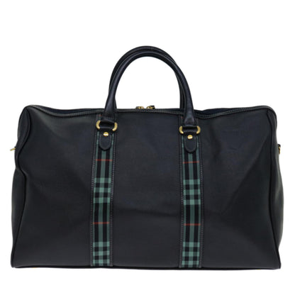 BURBERRYSs Boston Bag PVC 2way Black Auth 69626