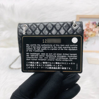 Reissue 227 Aged Calfskin Leather Black Silver Hardware
