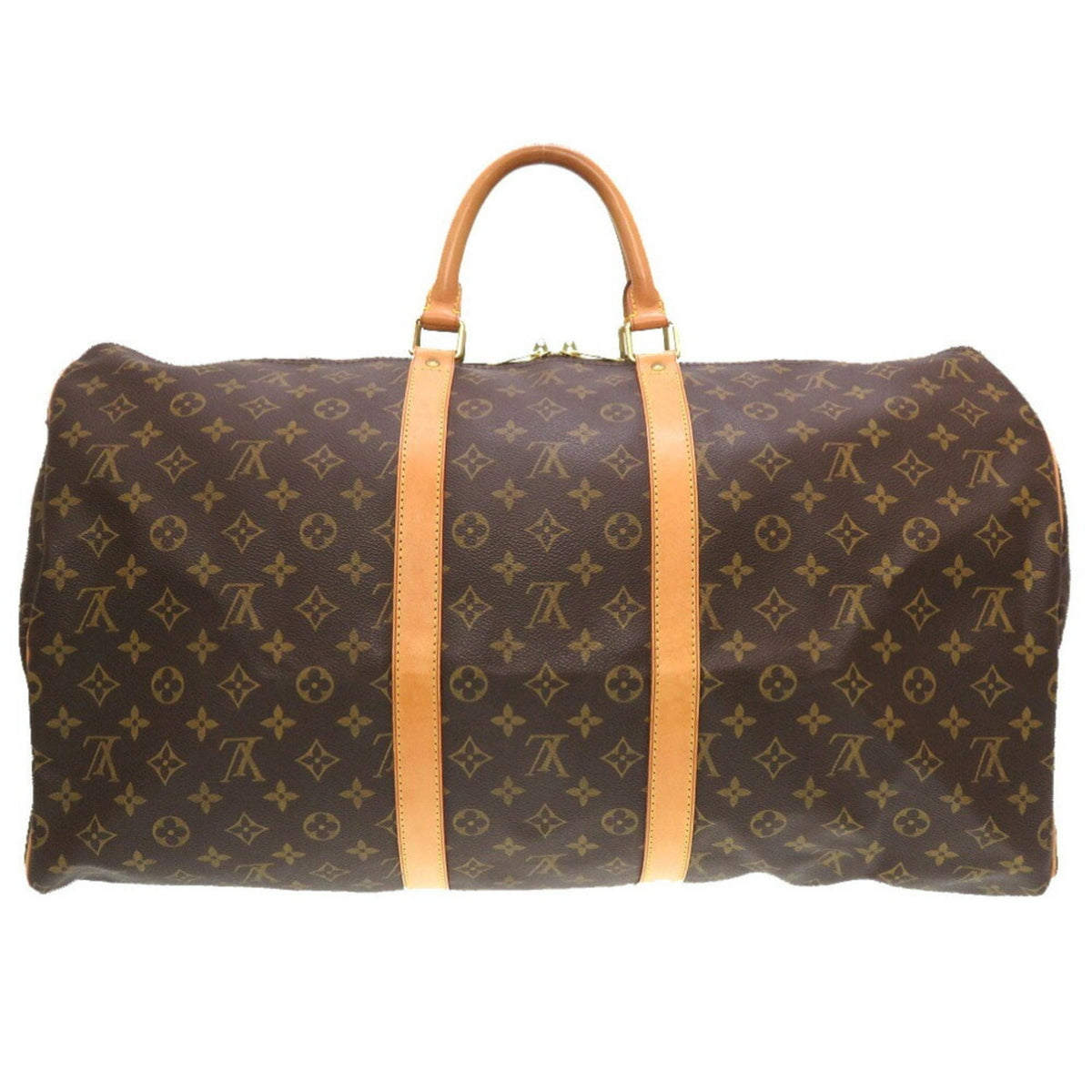 Louis Vuitton Brown Canvas Keepall 55 travel bag