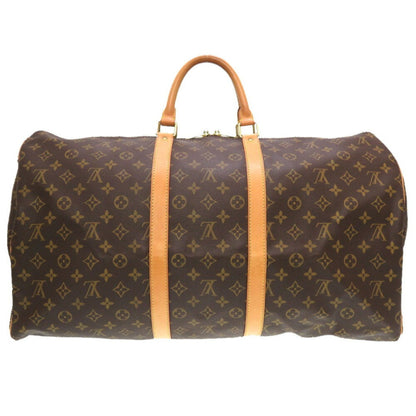 Louis Vuitton Brown Canvas Keepall 55 travel bag