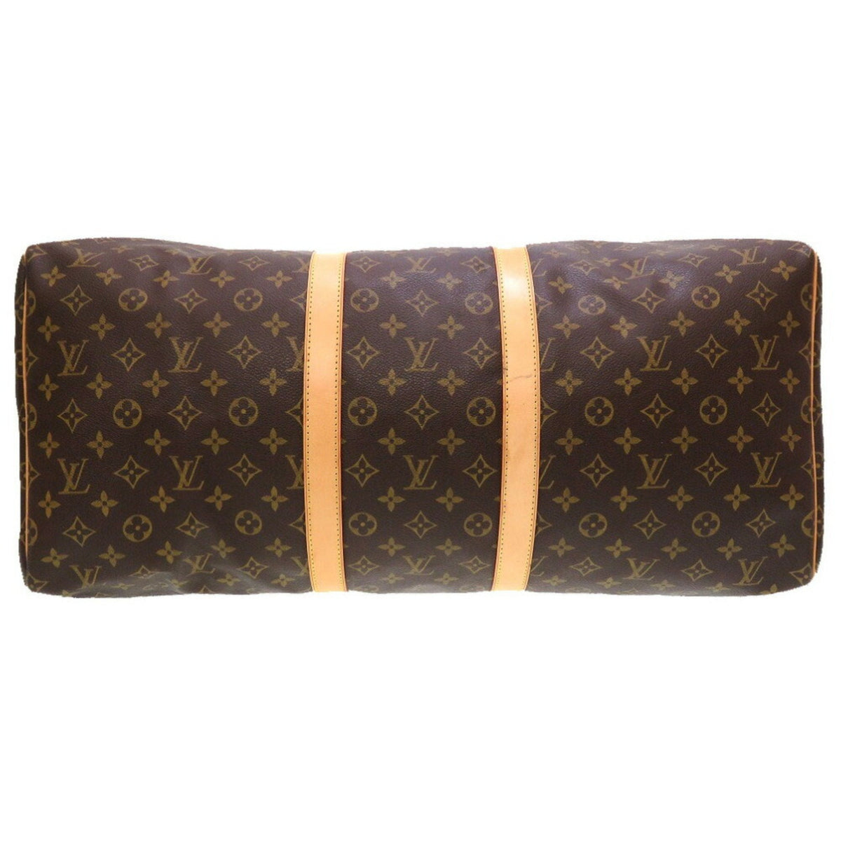 Louis Vuitton Brown Canvas Keepall 55 travel bag