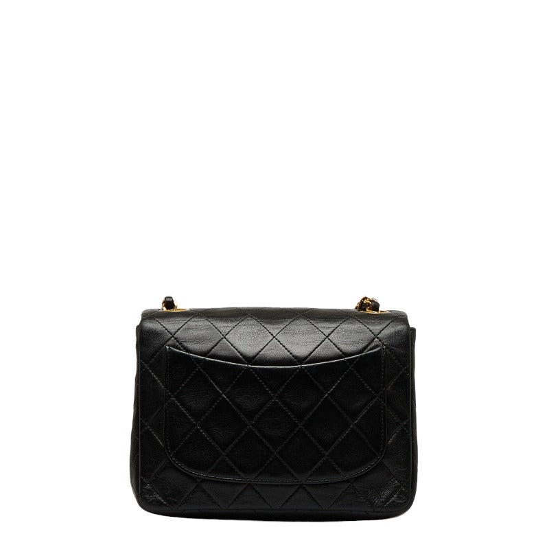 CHANEL Mini Flap Chain Shoulder Bag in Lambskin Black