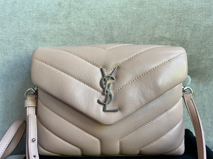 Yves Saint Laurent (YSL) Pale Pink Toy Lou Lou with Silver Hardware