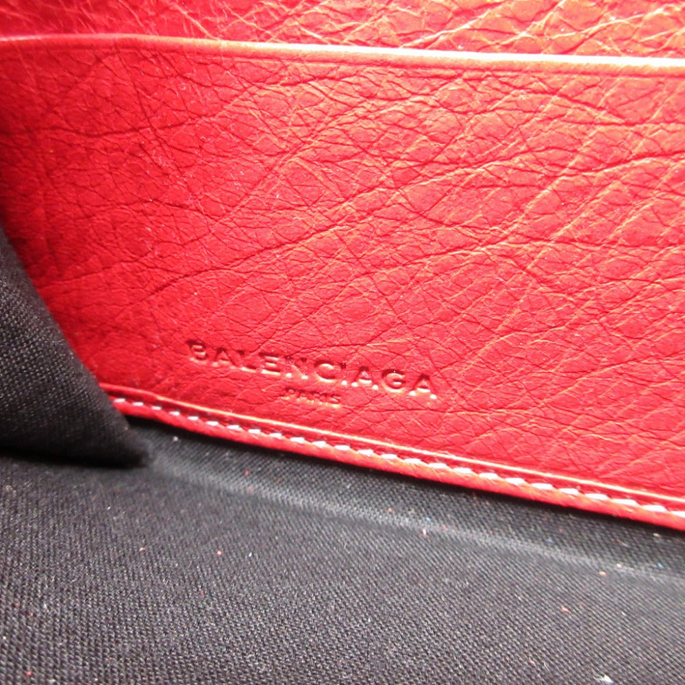 BALENCIAGA Long Wallet Purse 443655 leather Red Zip Around Multi BAZAR Women