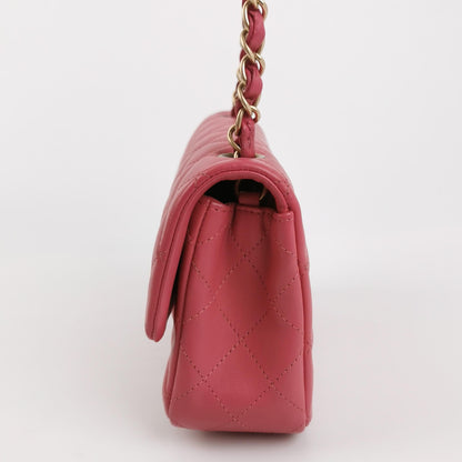 Chanel Classic Flap Rectangular Mini Pink Lambskin Gold Hardware