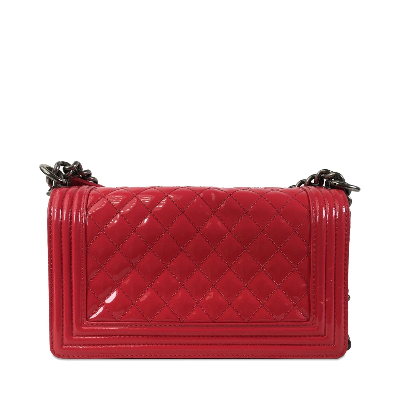 CHANEL Medium Patent Boy Flap Crossbody Bag