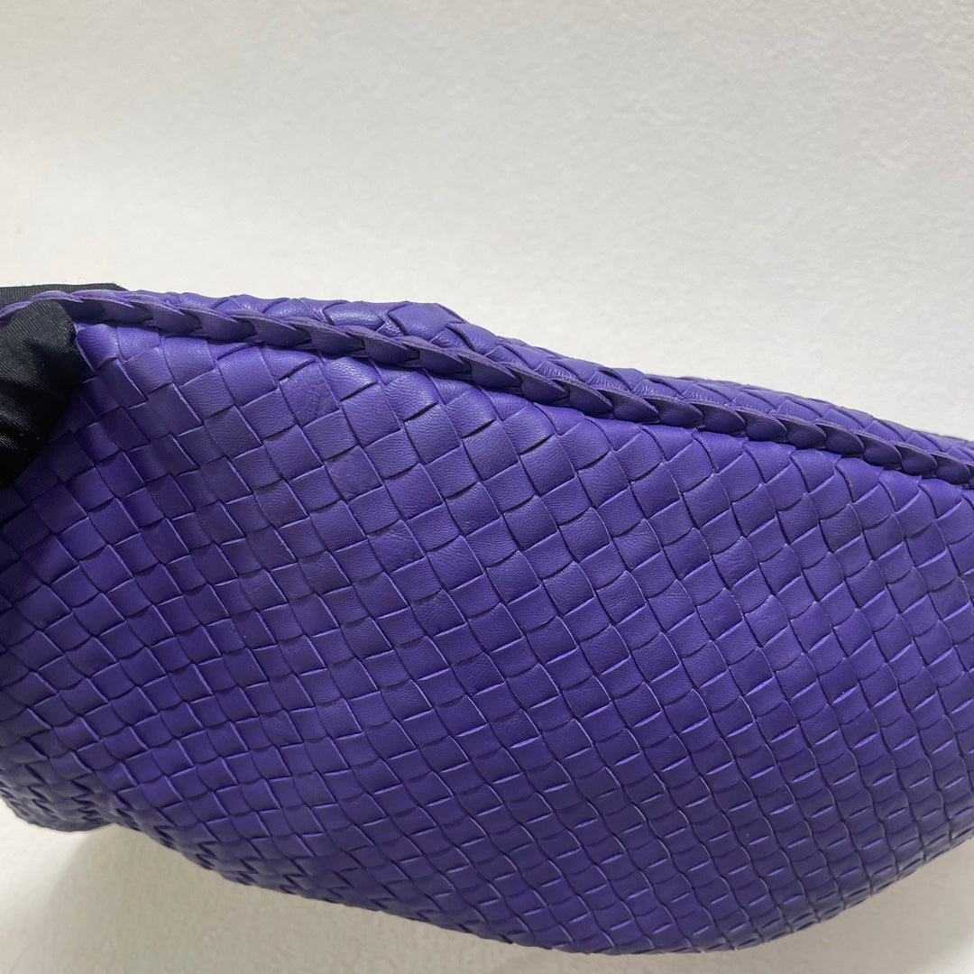 Bottega Veneta Hobo Bag Large Leather Purple 47cm