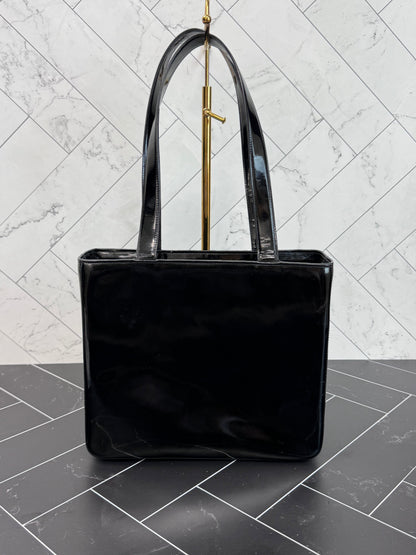 Chanel Black Patent Leather Shoulder Bag