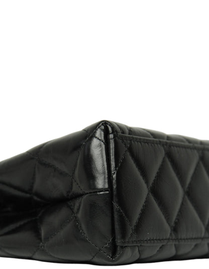 Chanel 2025 Black Calfskin Quilted Nano Kelly Shopper