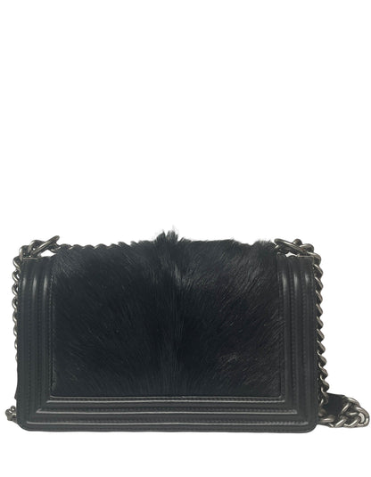 Chanel Black Goat Hair Medium Celtic Boy Flap Bag